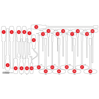 KS Tools Leere Schaumstoffeinlage zu 813.0028