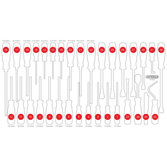 KS Tools Leere Schaumstoffeinlage zu 813.0033