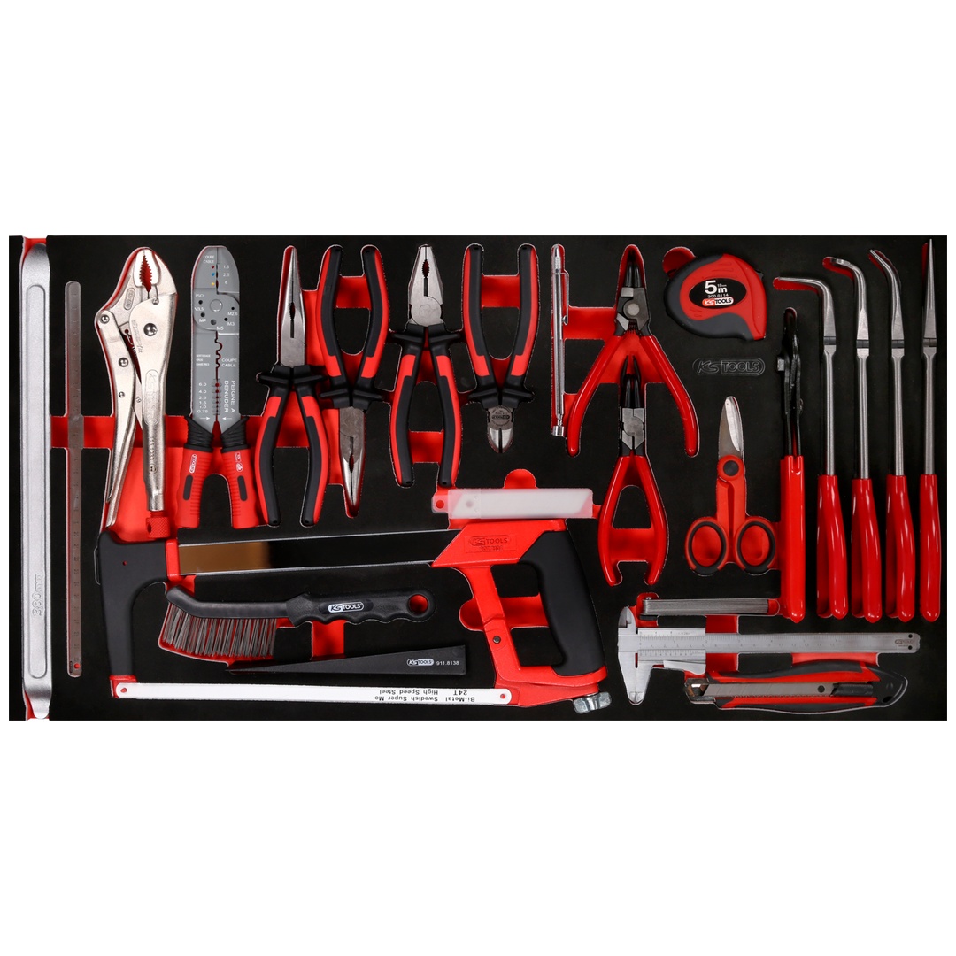 KS Tools Zangen- / und Messwerkzeug-Satz in Schaumstoffeinlage, 36-tlg.