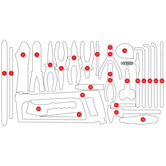 KS Tools Leere Schaumstoffeinlage zu 813.0036