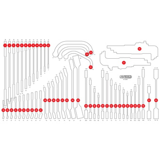 KS Tools Leere Schaumstoffeinlage zu 813.0068