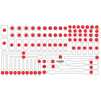 KS Tools Leere Schaumstoffeinlage zu 813.0085