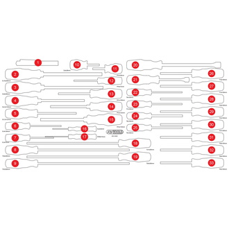 KS Tools Leere Schaumstoffeinlage zu 813.1033