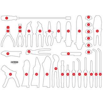 KS Tools Leere Schaumstoffeinlage zu 821.0034