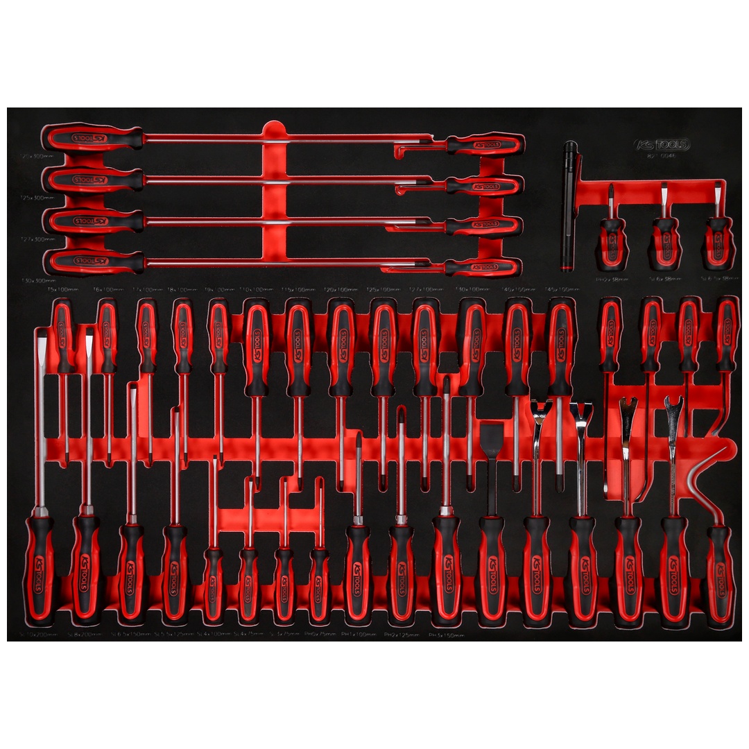 KS Tools Schraubendreher-Satz in Schaumstoffeinlage, 46-tlg.