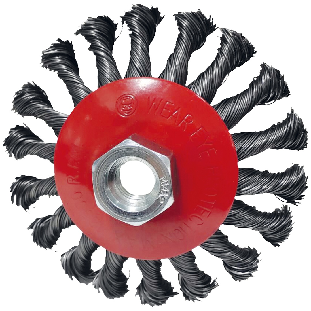 KS Tools Kegelform-Stahldrahtrundbürste 0,5 mm, Ø 100 mm
