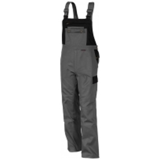 Qualitex Latzhose Image 48 grau/schwarz