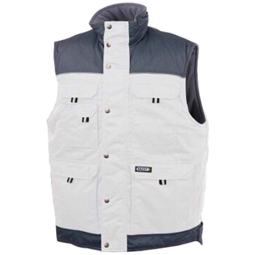 Dassy ärmellose Jacke Hulst Gr. S weiß/grau