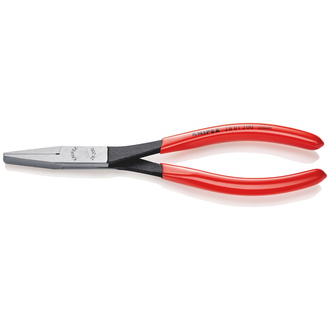 Knipex Montierzange, mit Kunststoff überzogen, schwarz atramentiert, 200 mm, flache, breite Backen