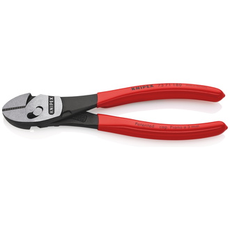 Knipex TwinForce Hochleistungs-Seitenschneider, mit Kunststoff überzogen, schwarz atramentiert, 180 mm