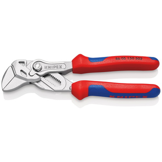 Knipex Zangenschlüssel mit aufgerauten Backen, mit Mehrkomponenten-Hüllen, verchromt 150 mm