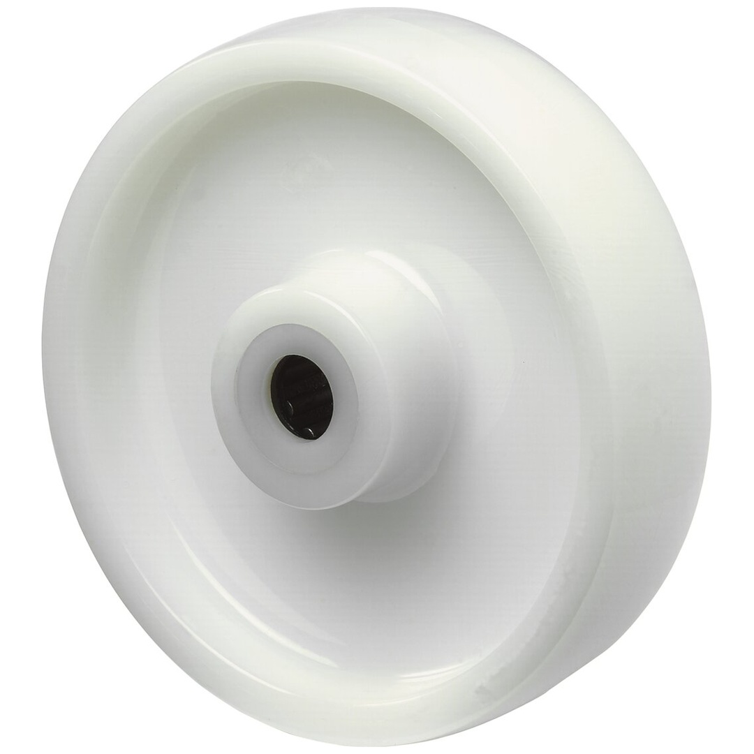 BS Rollen BS Kunststoffrad B10, PP, Rad-Ø 125 mm, Radbreite 34 mm, Tragkr. 250 kg, Rollenlager, Lauffl. Kunststoff weiß