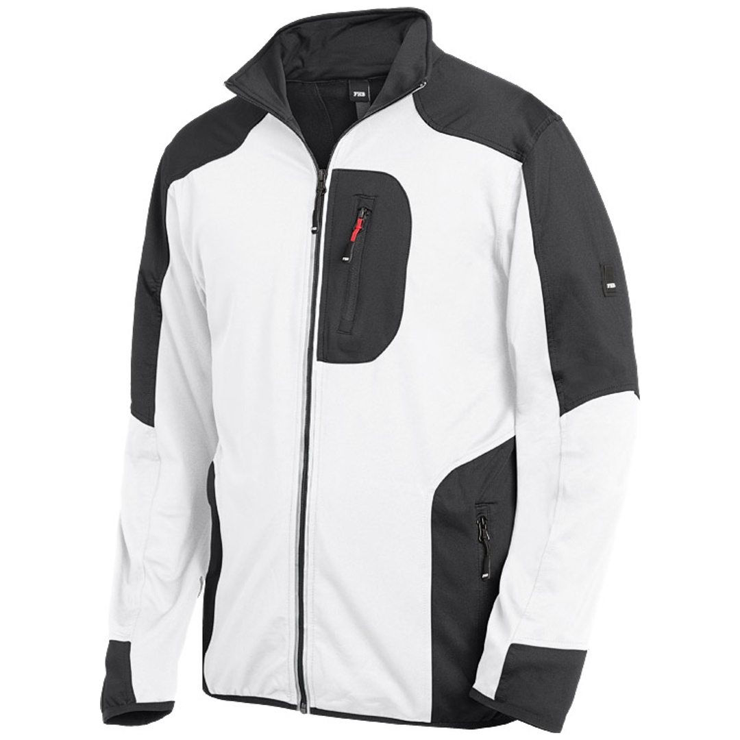 FHB Jersey Fleece-Jacke RALF 78461 Gr. 2XL weiß/anthrazit