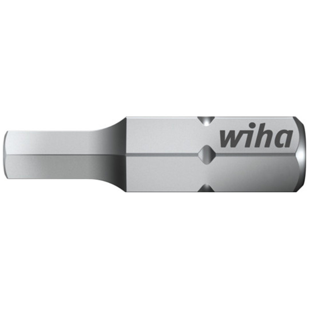 Wiha Bit Standard 25 mm Sechskant mit Bohrung 1/4 C6,3 (25560)
