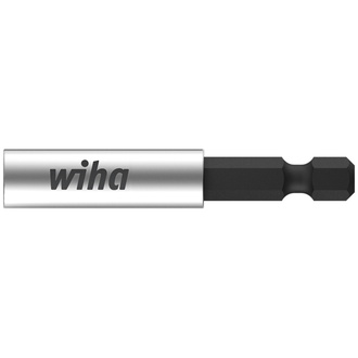 Wiha Bithalter magnetisch, Universalhalter 74 mm, extra starke magnetische Bit Halterung 1/4" für Akkuschrauber