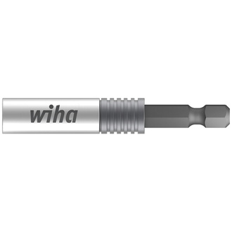 Wiha Bithalter CentroFix Super Slim mechanisch verriegelbar, Universalhalter 66 mm, extra starke magnetische Bit Halterung 1/4" für Akkuschrauber