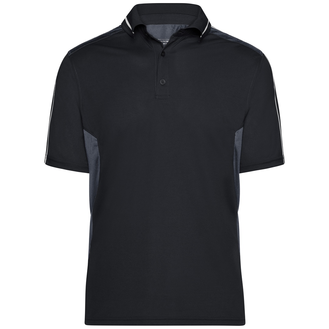 James & Nicholson Poloshirt Herren JN828 Gr. S black/carbon