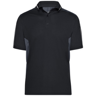 James & Nicholson Poloshirt Herren JN828 Gr. L black/carbon