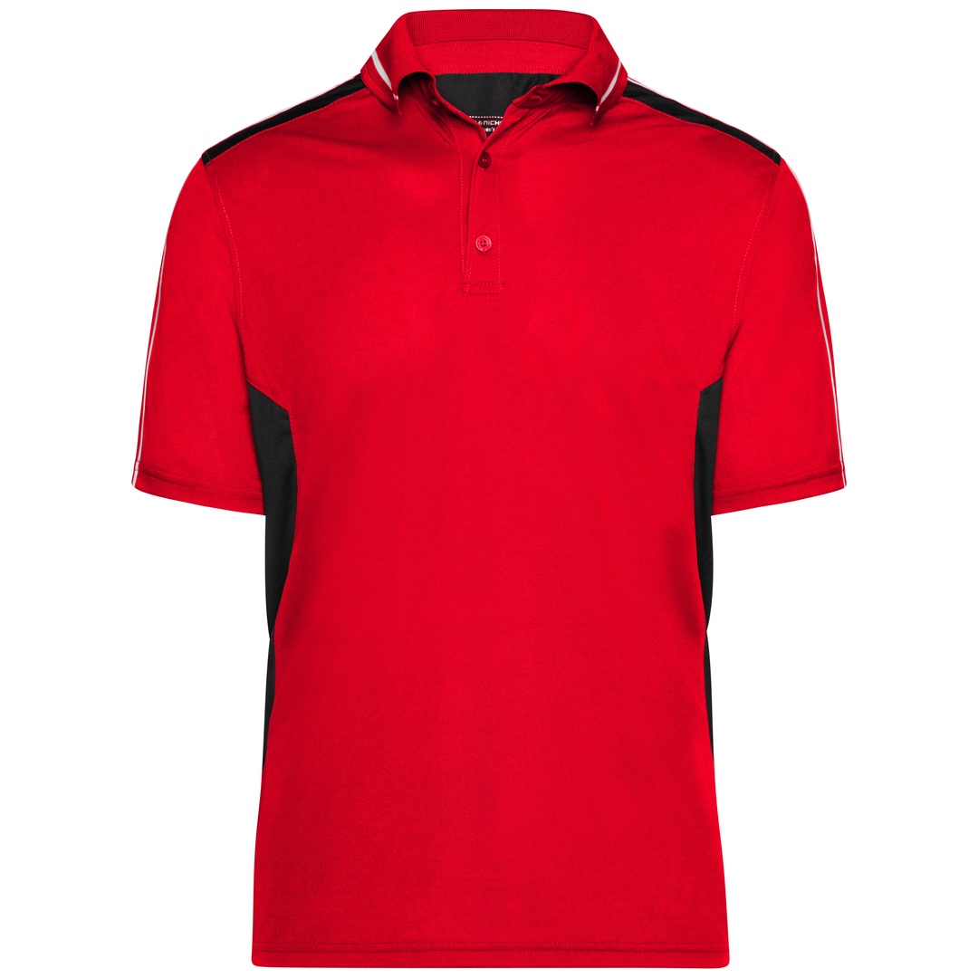 James & Nicholson Poloshirt Herren JN828 Gr. 3XL rot/schwarz