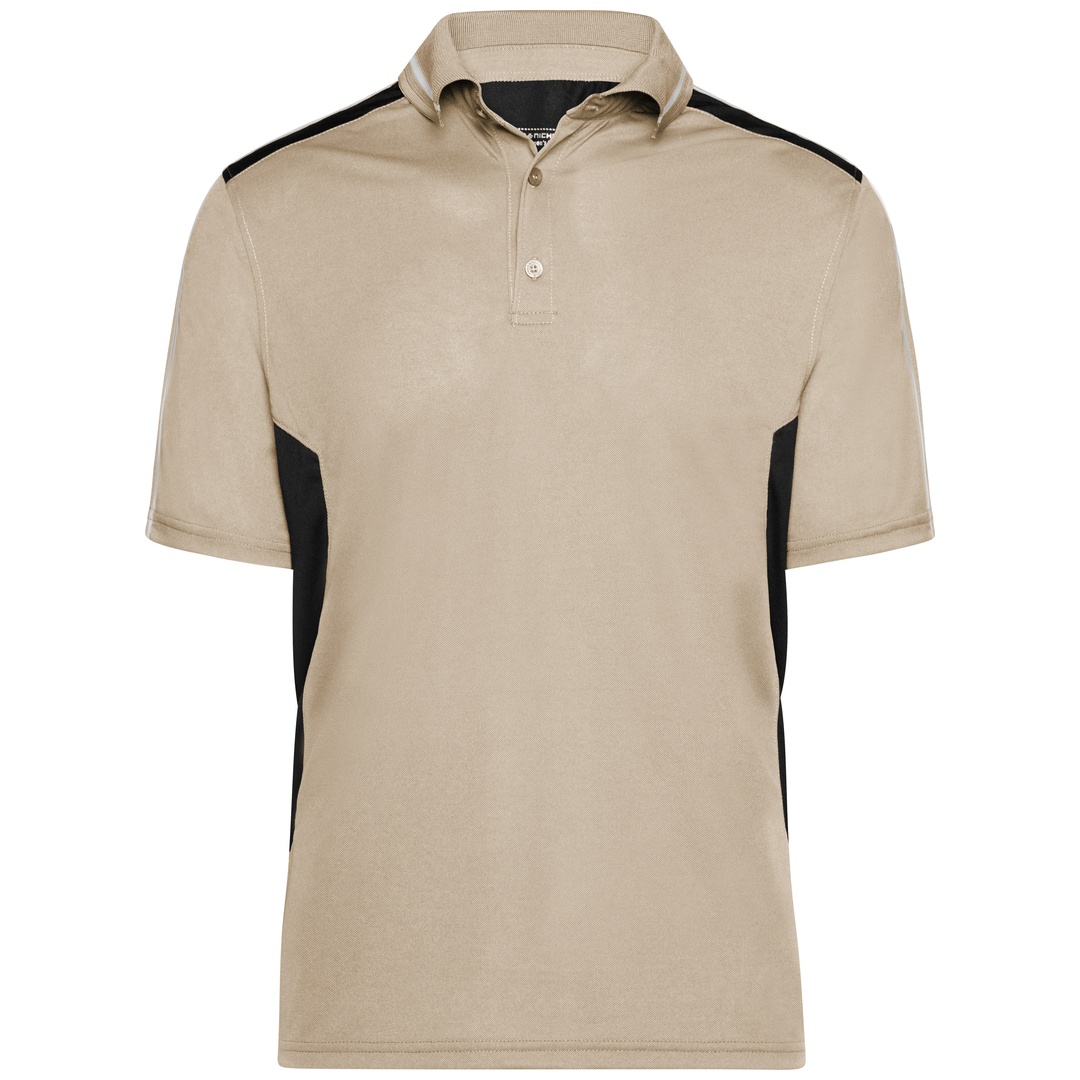 James & Nicholson Poloshirt Herren JN828 Gr. L stone/black