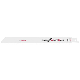 Bosch Säbelsägeblatt S 1122 VF, Flexible for Wood and Metal, 5er-Pack