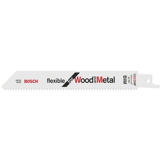 Bosch Säbelsägeblatt S 922 HF, Flexible for Wood and Metal, 5er-Pack