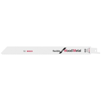 Bosch Säbelsägeblatt S 1122 HF, Flexible for Wood and Metal, 100er-Pack