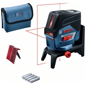 Bosch Kombilaser GCL 2-50 C, mit 4 x 1,5-V-LR6-(AA)-Batterien, Akku-Adapter, RM 2