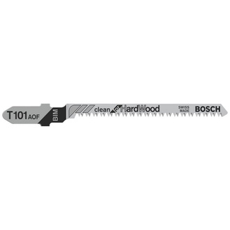 Bosch Stichsägeblatt T 101 AOF Clean for Hard Wood, 5er-Pack