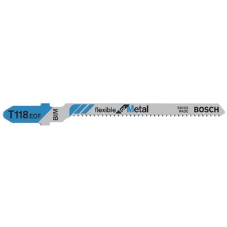 Bosch Stichsägeblatt T 118 EOF Flexible for Metal, 5er-Pack