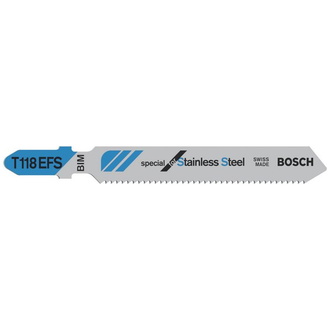 Bosch Stichsägeblatt T 118 EFS Basic for Stainless Steel, 5er-Pack