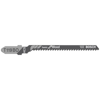 Bosch Stichsägeblatt T 119 BO Basic for Wood, 100er-Pack