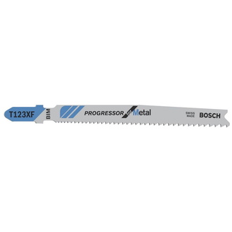 Bosch Stichsägeblatt T 123 XF Progressor for Metal, 3er-Pack