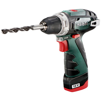 Metabo Akku-Bohrschrauber PowerMaxx BS Basic, Kunststoffkoffer, 12V 2x2Ah Li-Power + LC 12