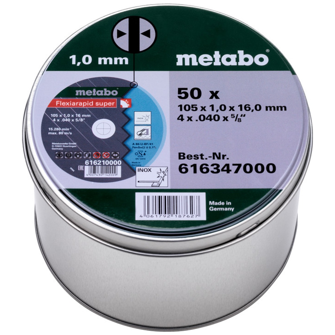 Metabo 50 Flexiarapid super 105x1,0x16,0 Inox, TF 41