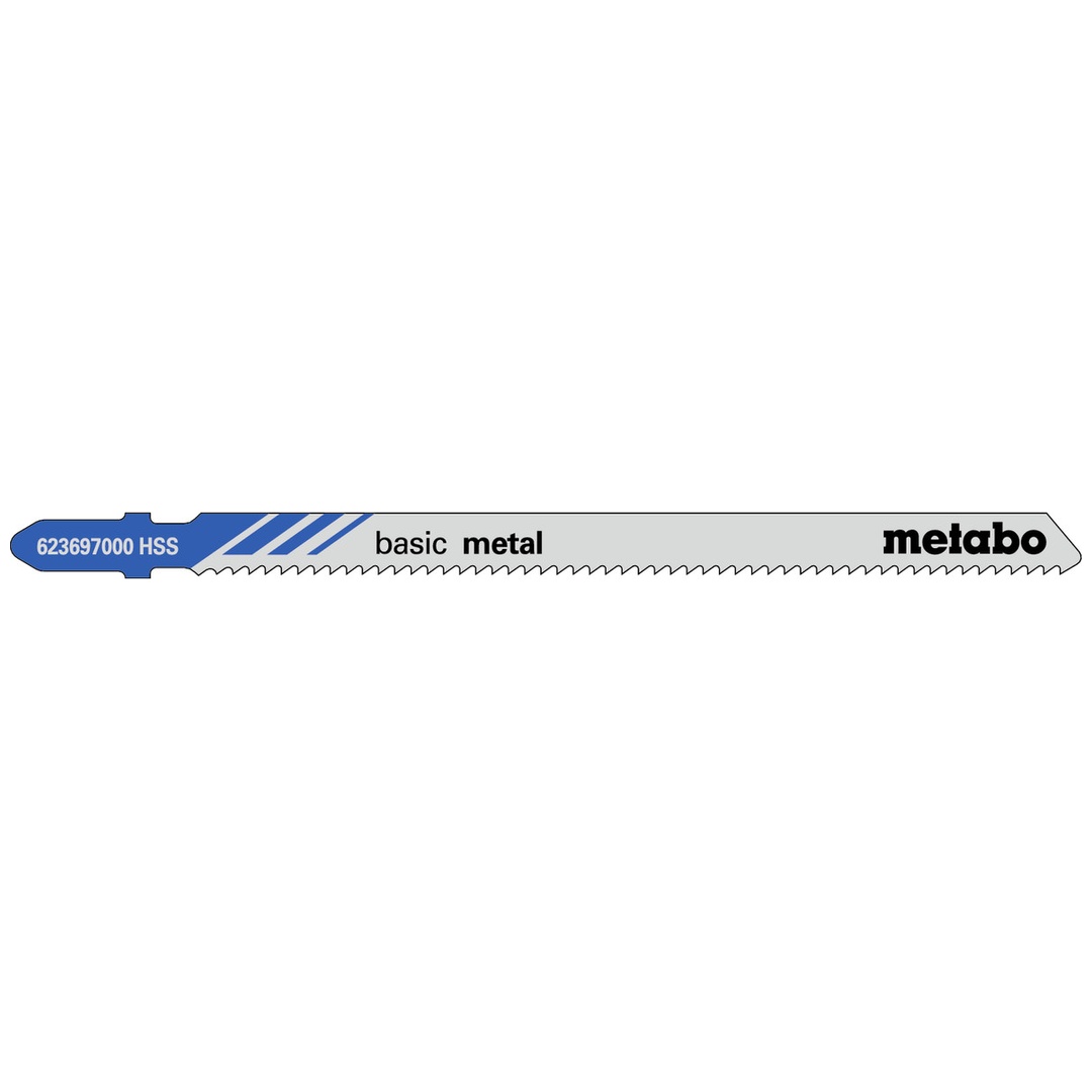 Metabo 5 Stichsägeblätter basic metal 106/ 2,0 mm, HSS