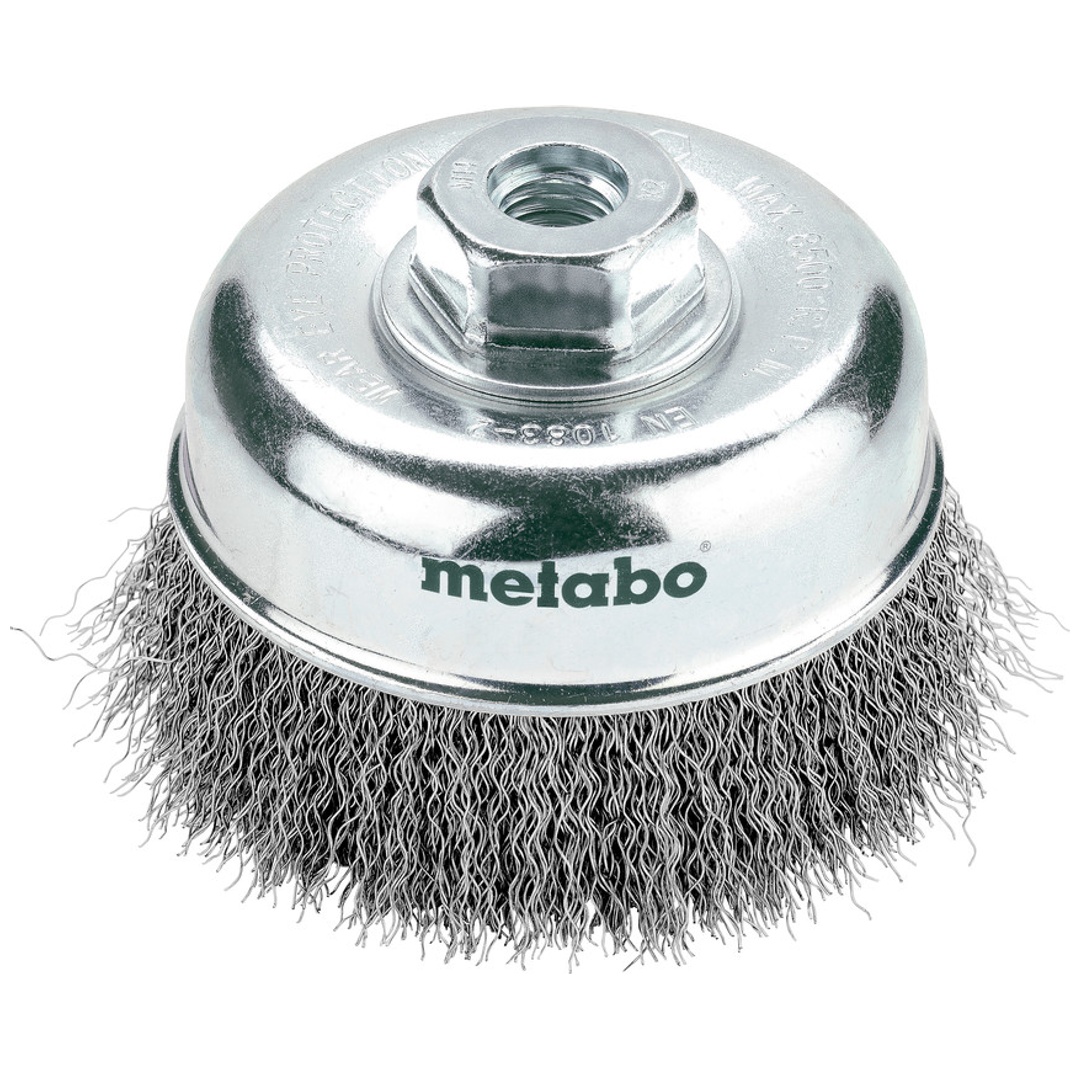 Metabo Topfbürste 100x0,3 mm/ M 14, Stahl, gewellt