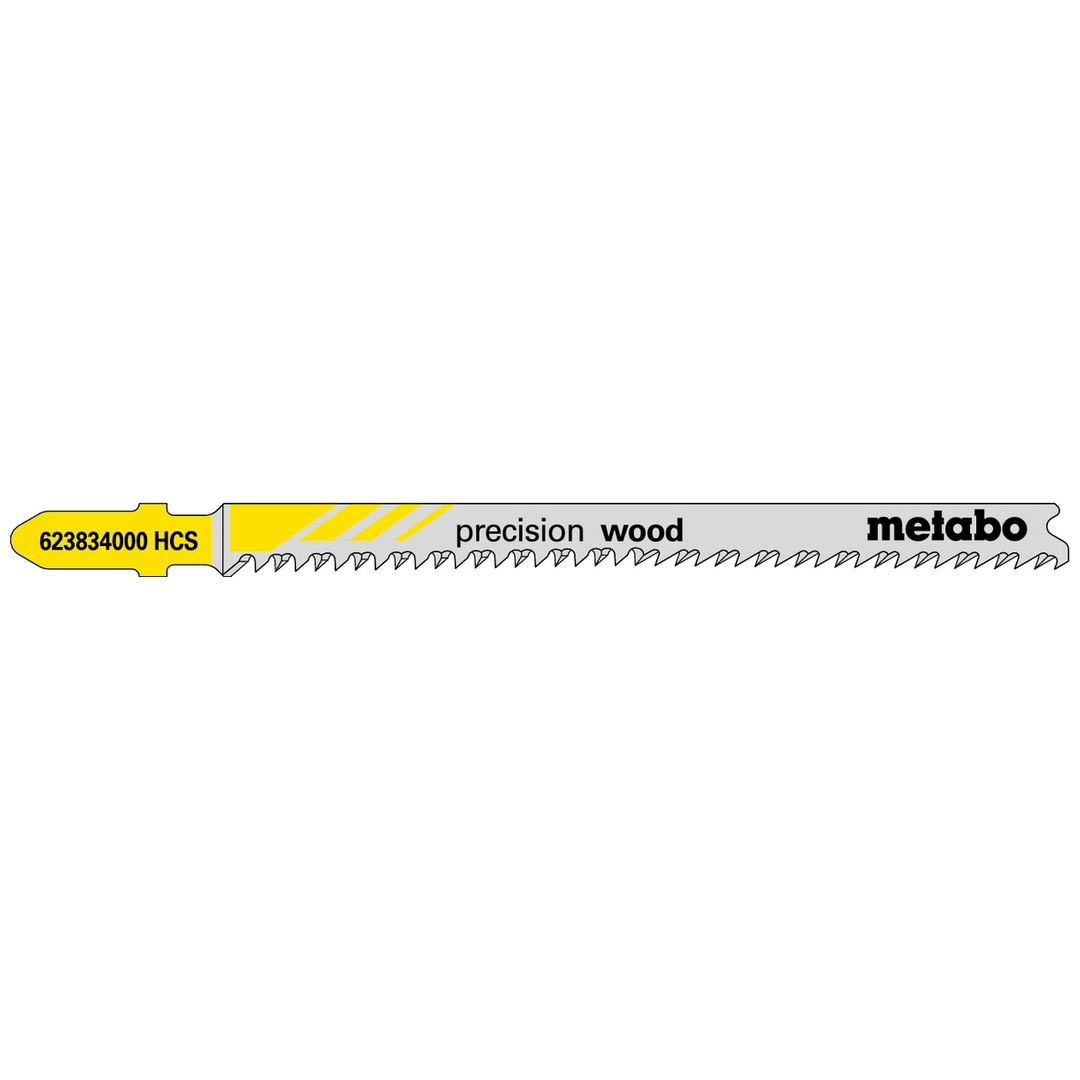 Metabo 5 Stichsägeblätter precision wood 91 2,2 mm, HCS