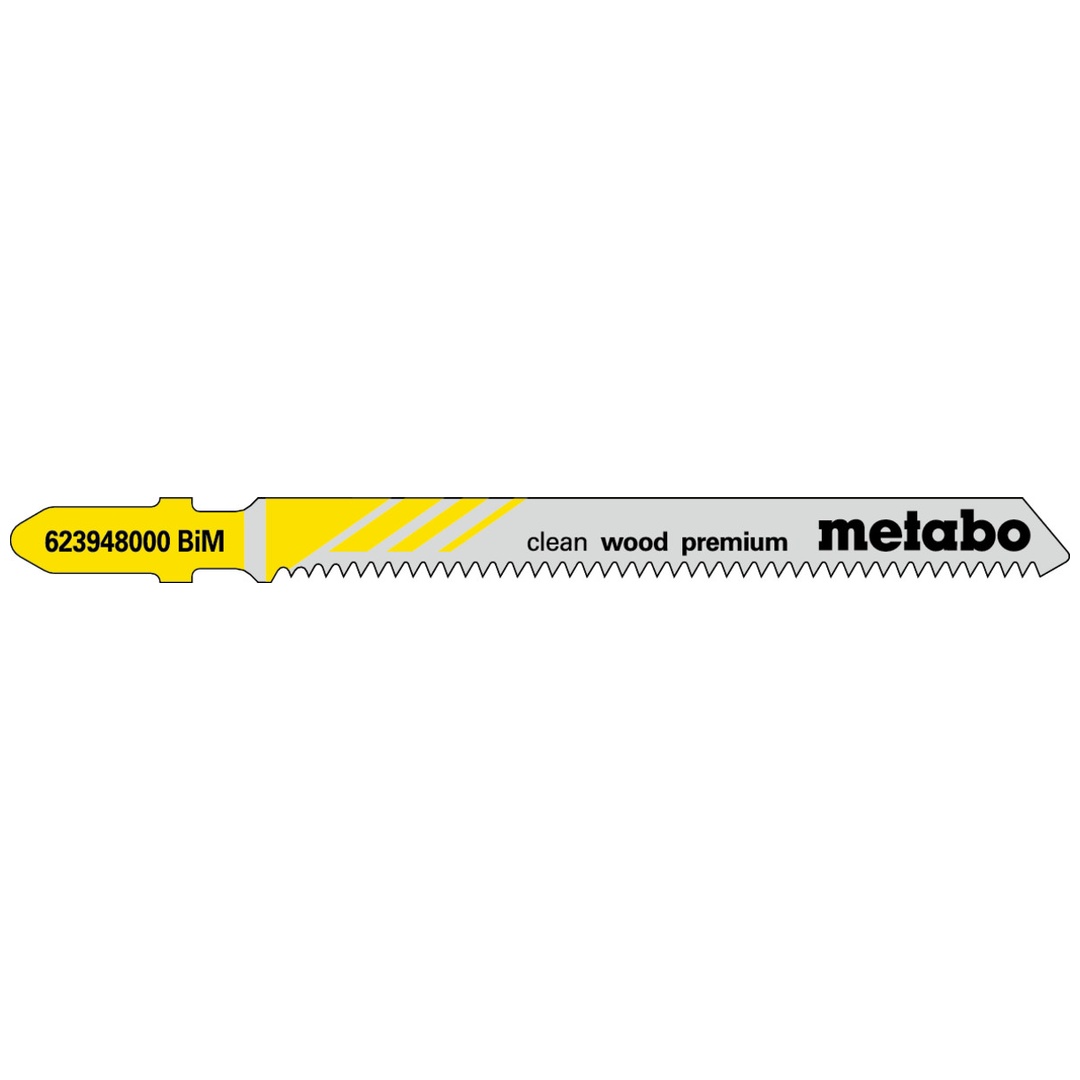 Metabo 5 Stichsägeblätter clean wood premium 74/ 1,7 mm, BiM