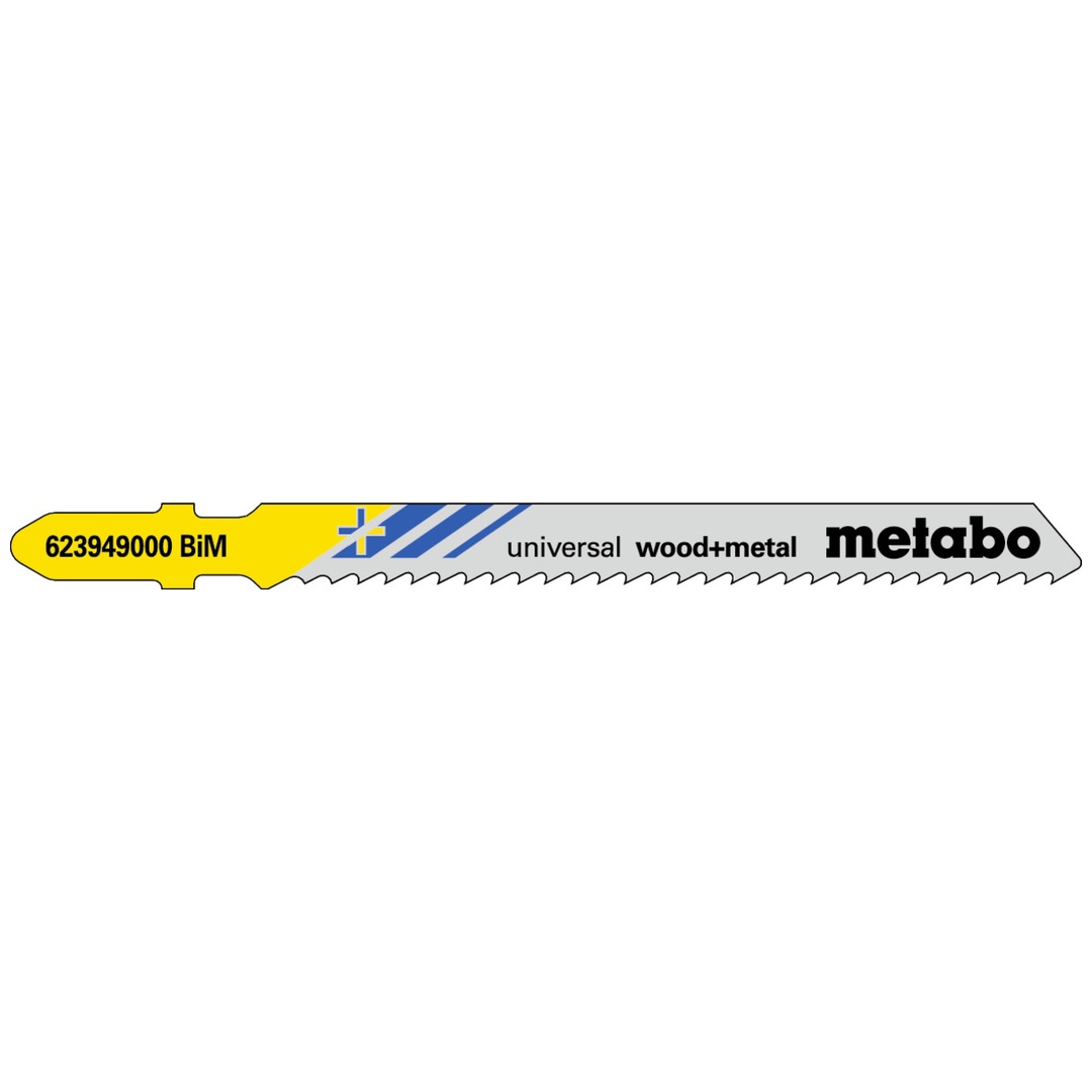 Metabo 5 Stichsägeblätter universal wood + metal 90/ 2,5 mm, BiM