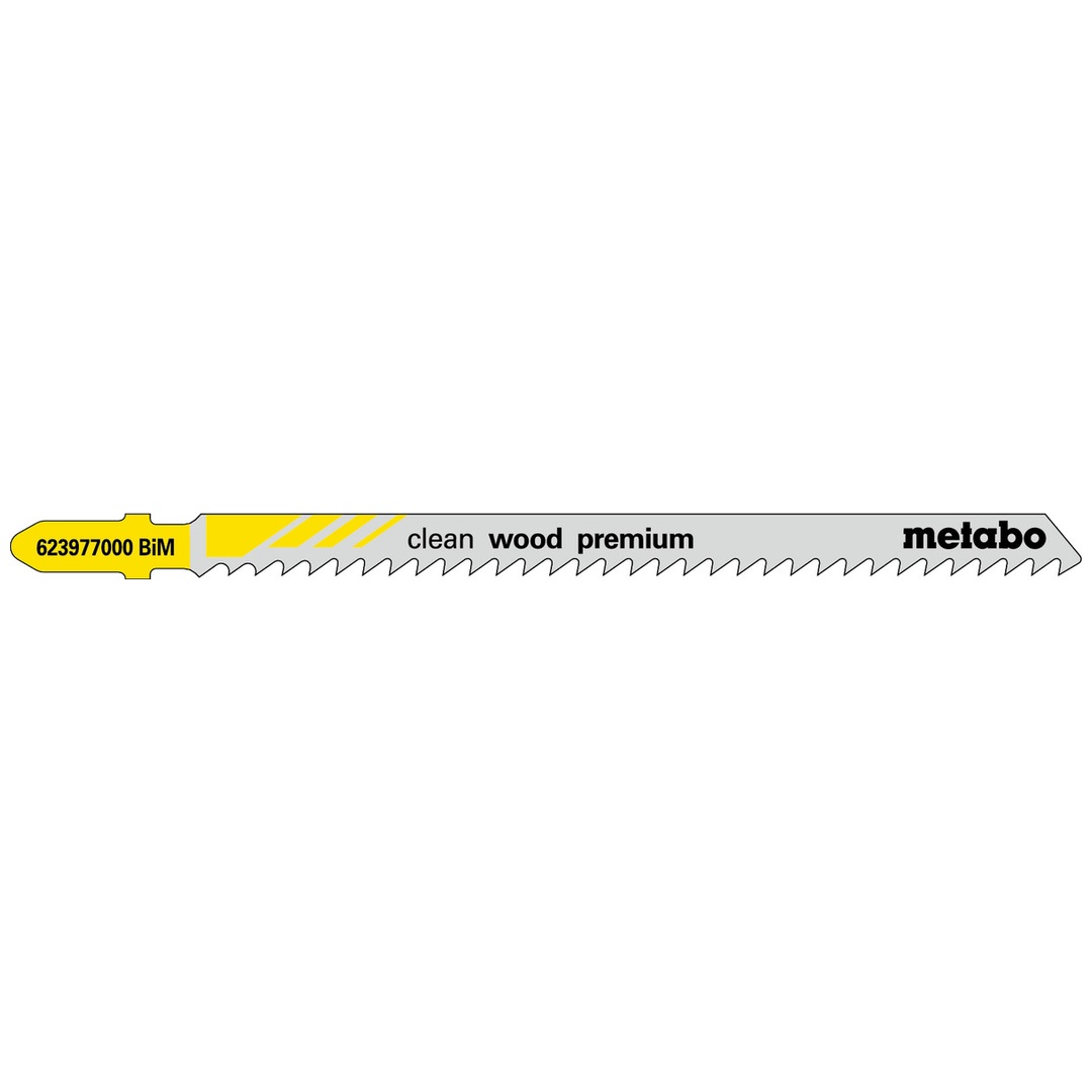 Metabo 5 Stichsägeblätter clean wood premium 105/ 3,0 mm, BiM