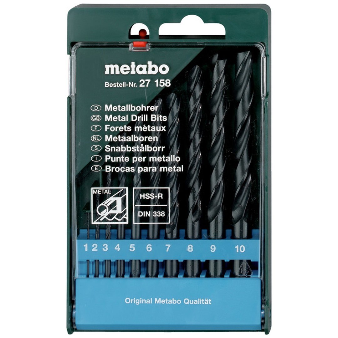 Metabo HSS-R-Bohrerkassette, 10-tlg.