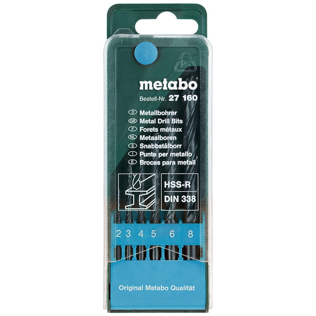 Metabo HSS-R-Bohrerkassette, 6-tlg.