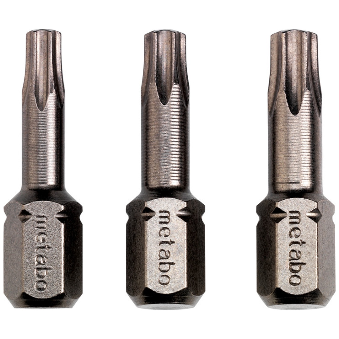 Metabo 3 Bits für TX-Schrauben T15/ 20/ 25 Torsion
