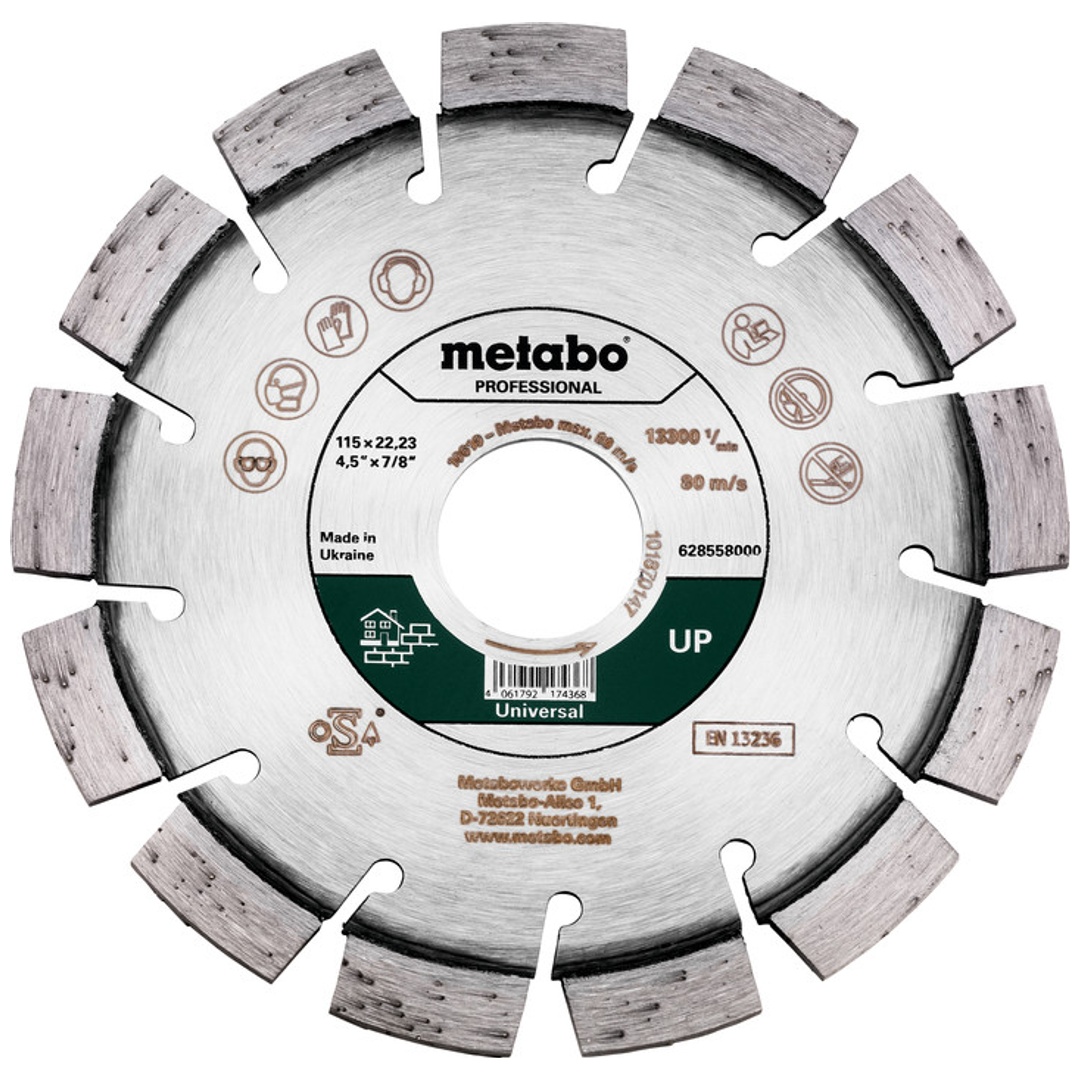 Metabo Diamanttrennscheibe 115x22,23mm, UP, Universal professional