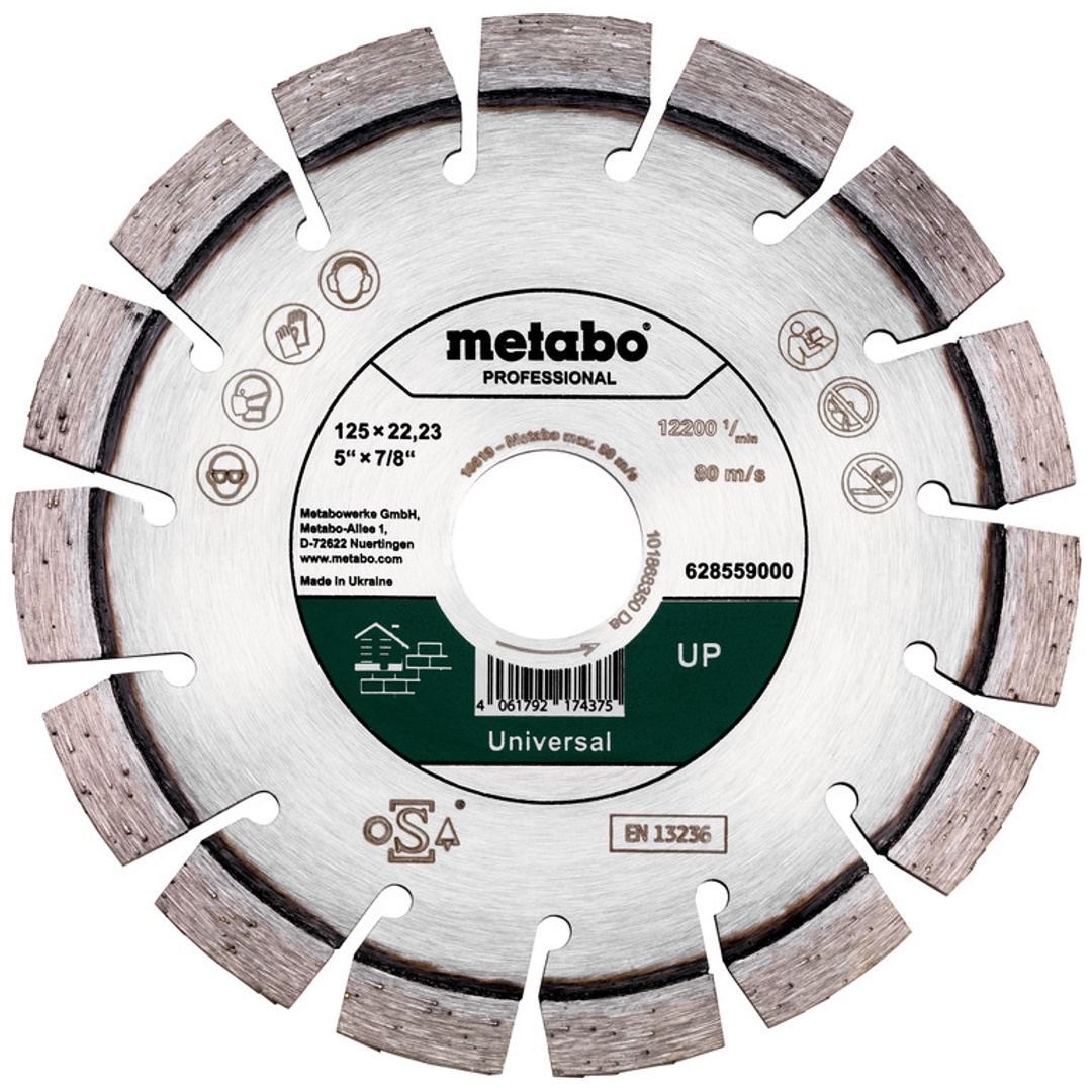 Metabo Diamanttrennscheibe 125x22,23mm, UP, Universal professional