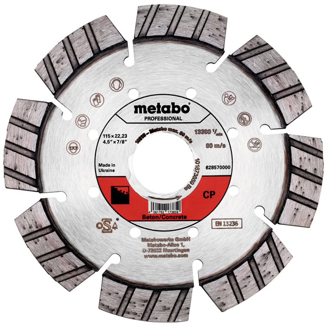 Metabo Diamanttrennscheibe 115x22,23mm, CP, Beton professional