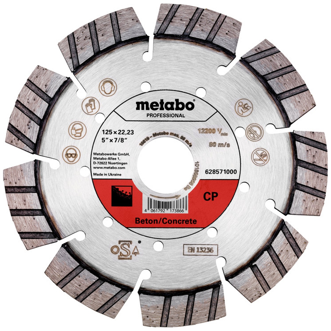 Metabo Diamanttrennscheibe 125x22,23mm, CP, Beton professional