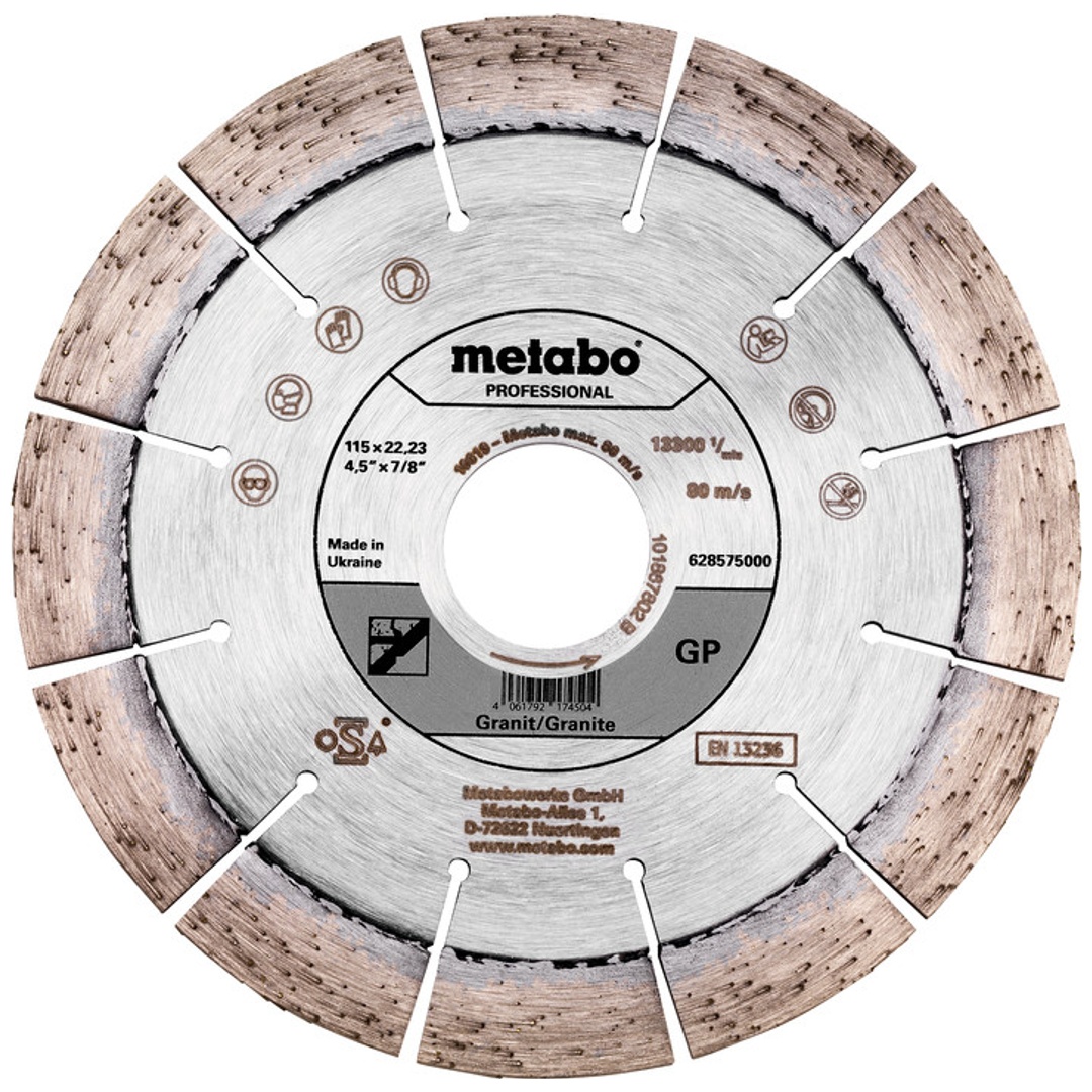 Metabo Diamanttrennscheibe 115x22,23mm, GP, Granit professional