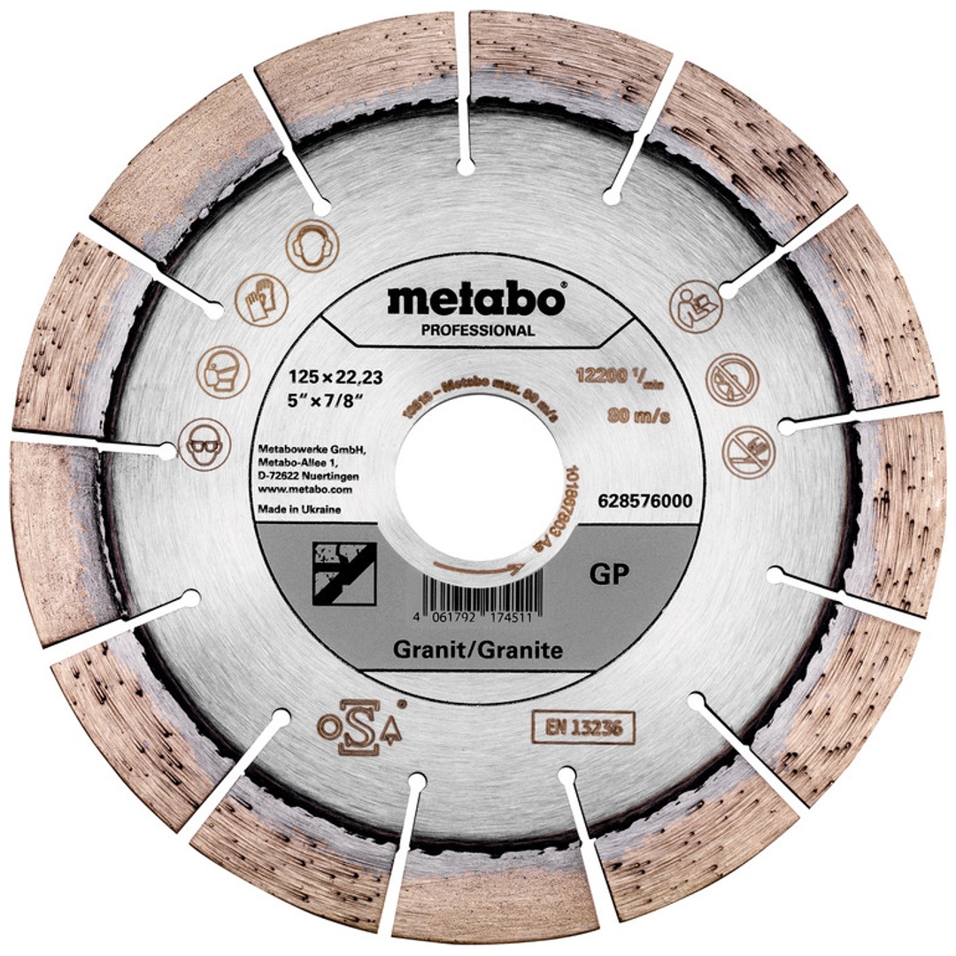 Metabo Diamanttrennscheibe 125x22,23mm, GP, Granit professional